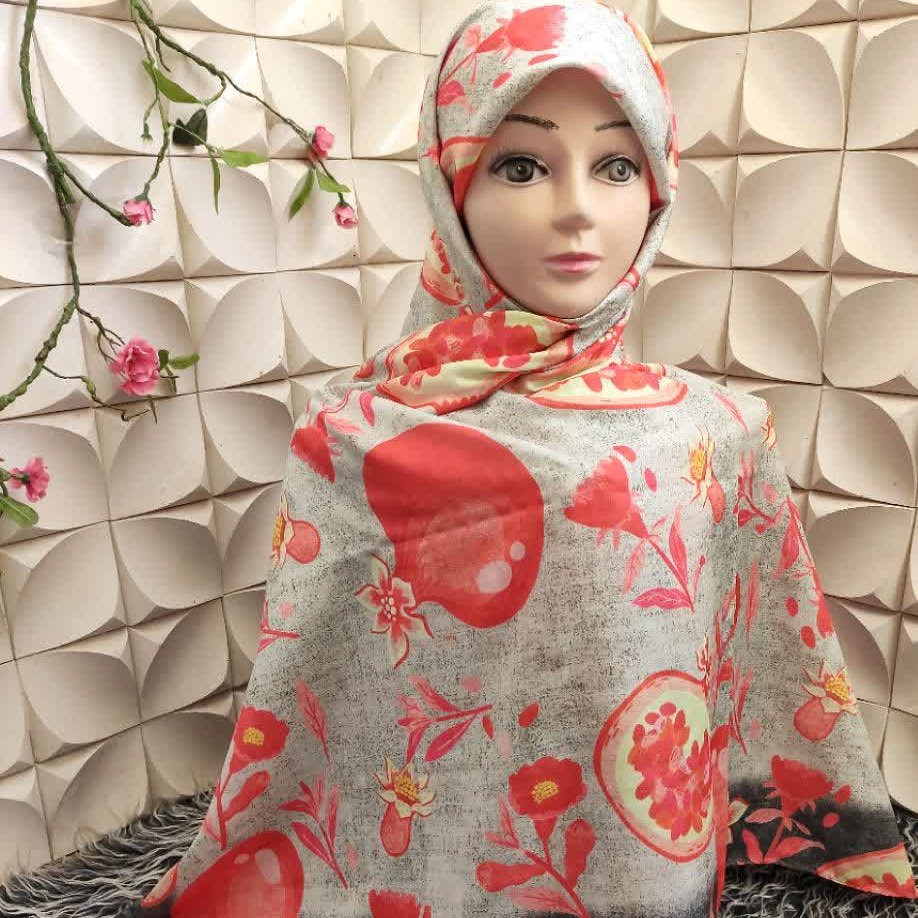 روسری نخی سوزنی یلدایی منگوله دار
