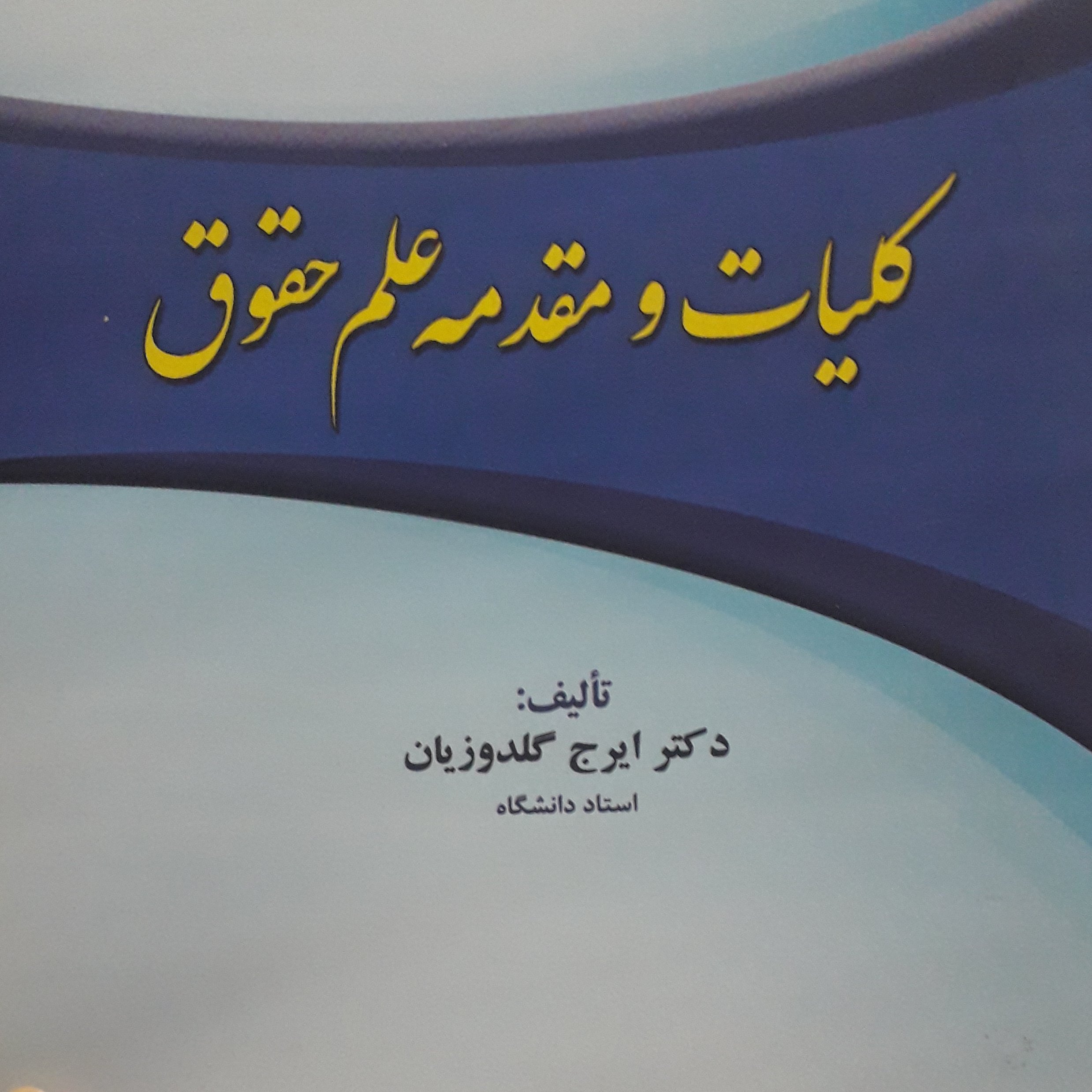 کلیات و مقدمه علم حقوق  ایرج گلدوزیان