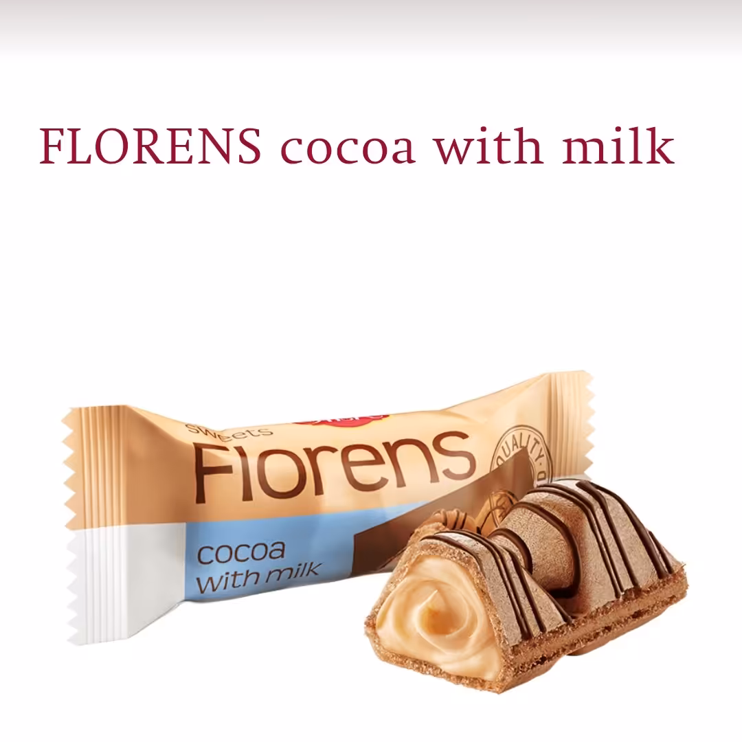 شکلات خارجی فلورنس ABK  اکراین با طعم کاکائو و شیر FLORENCE 