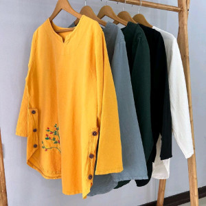 شومیز الیاف گلدوزی شده