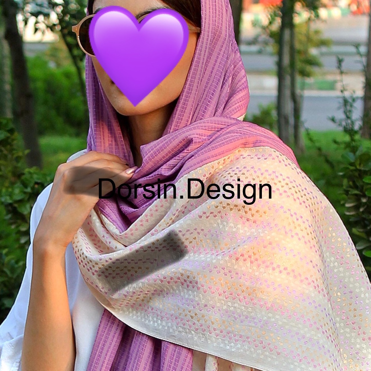 شال یاسی با گلدوزی هندی