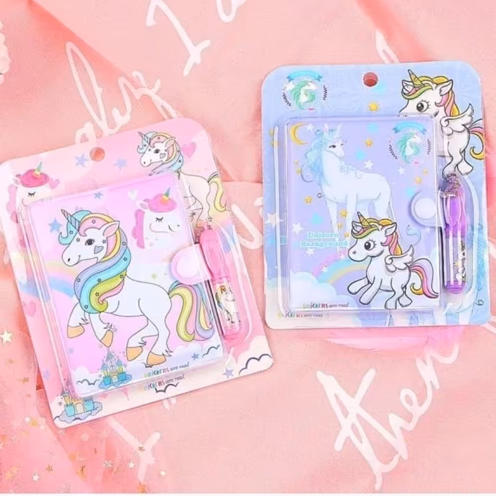 دفترچه خودکار دار یونیکورن.خط دار.دارای بسته بندی.مناسب هدیه