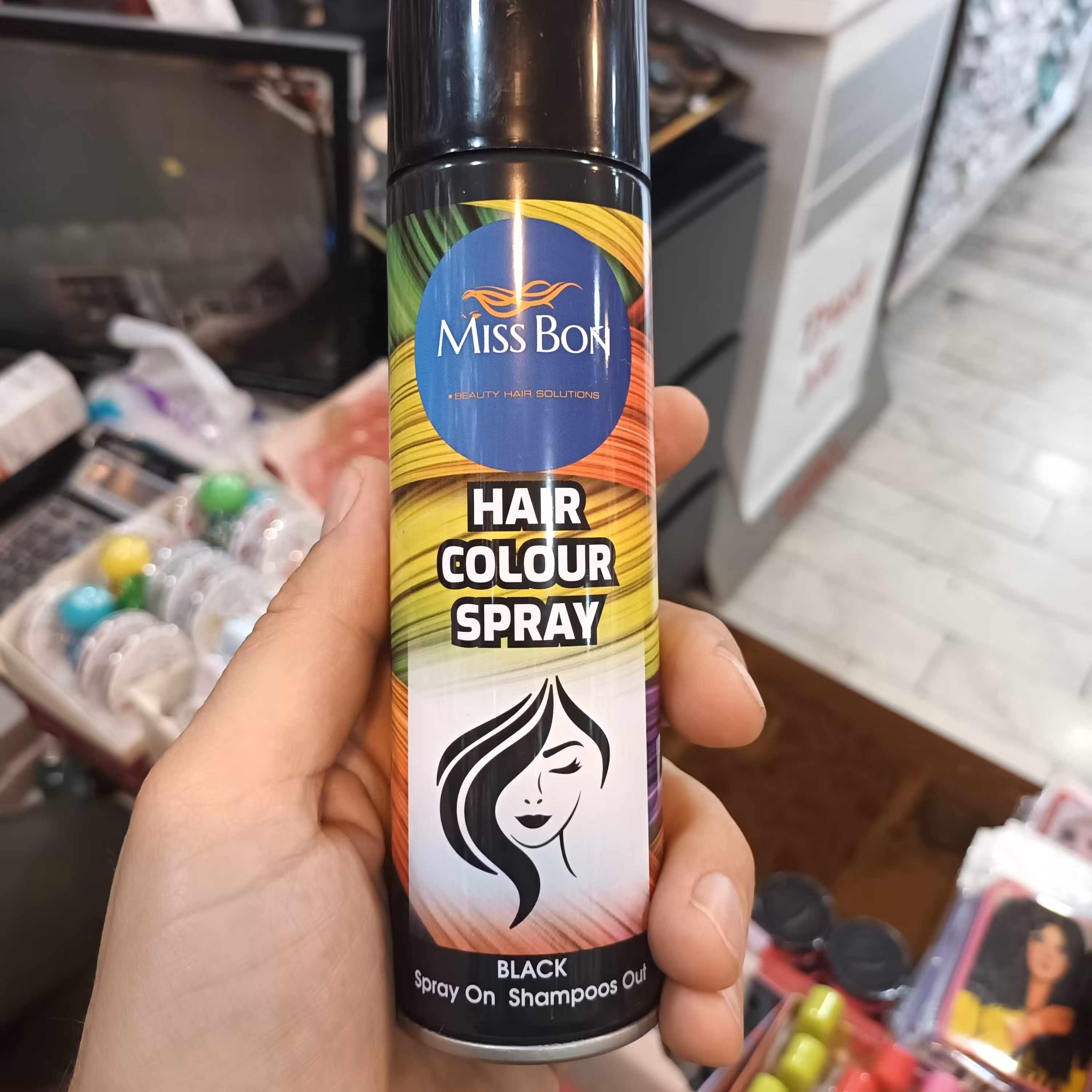 اسپری موقت رنگ مو مشکی