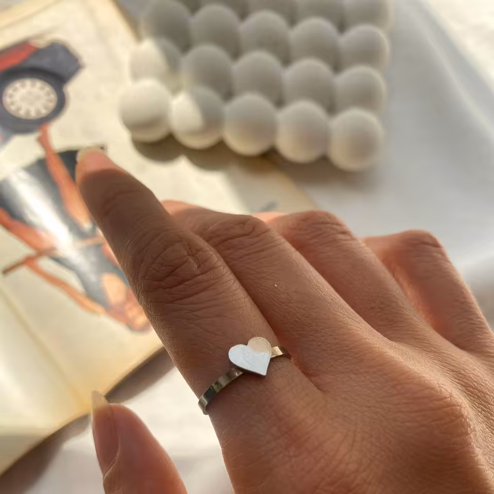 انگشتر استیل طرح قلب