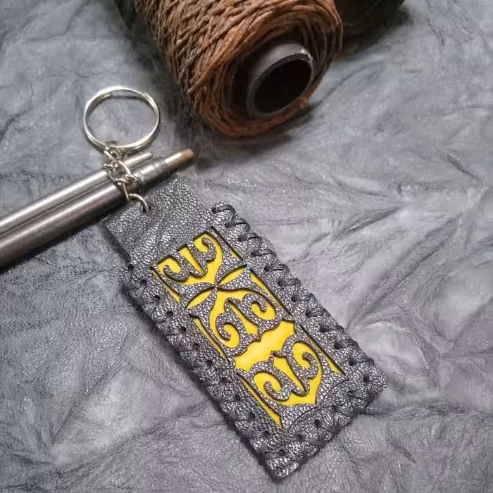 جا سوییچی چرم طبیعی دست دوز کد3