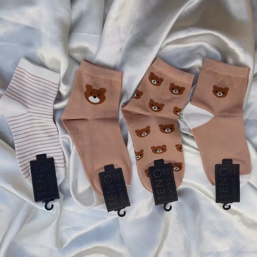 جوراب ساق دار تدی کیفیت عالی در 4 طرح