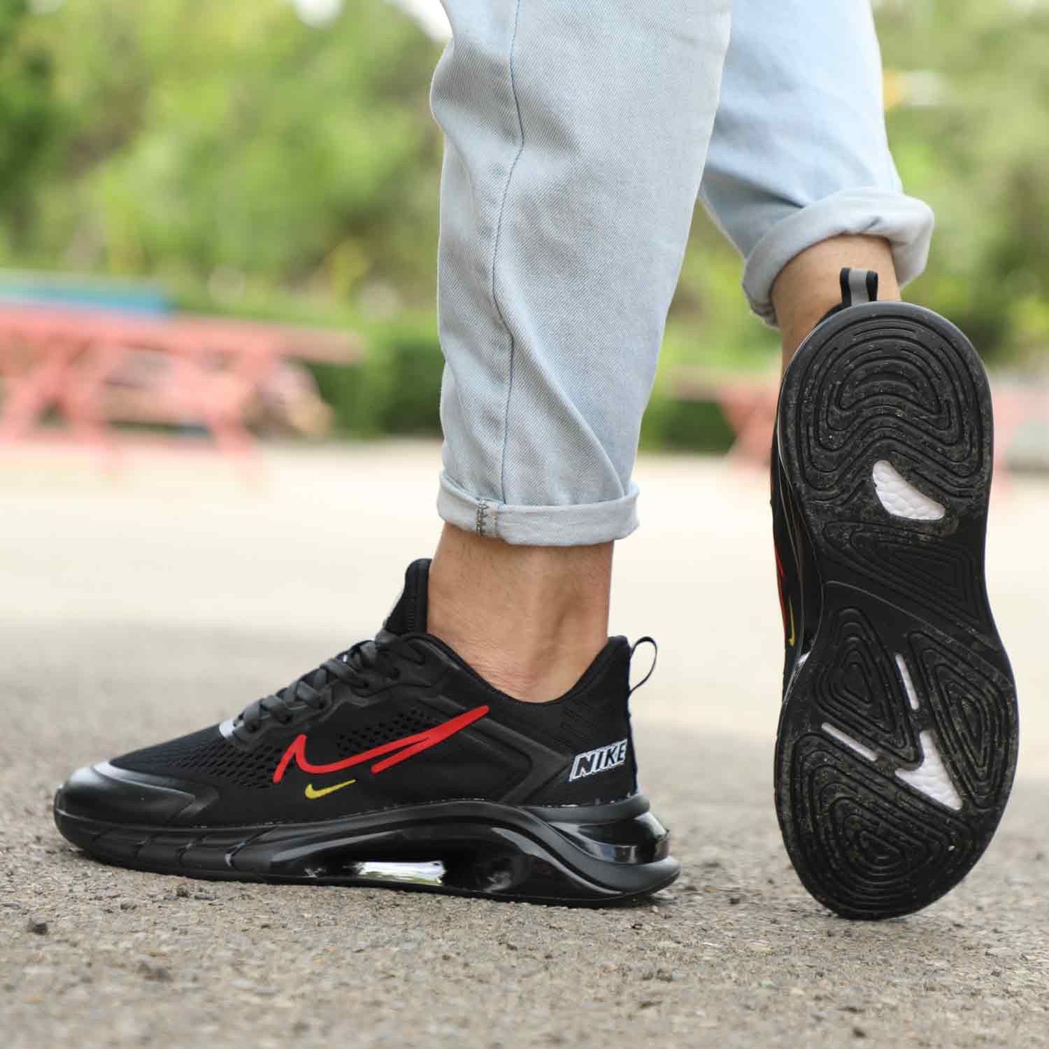 کتونی مردانه نایک زوم NIKE ZOOM مشکی قرمز اسپرت