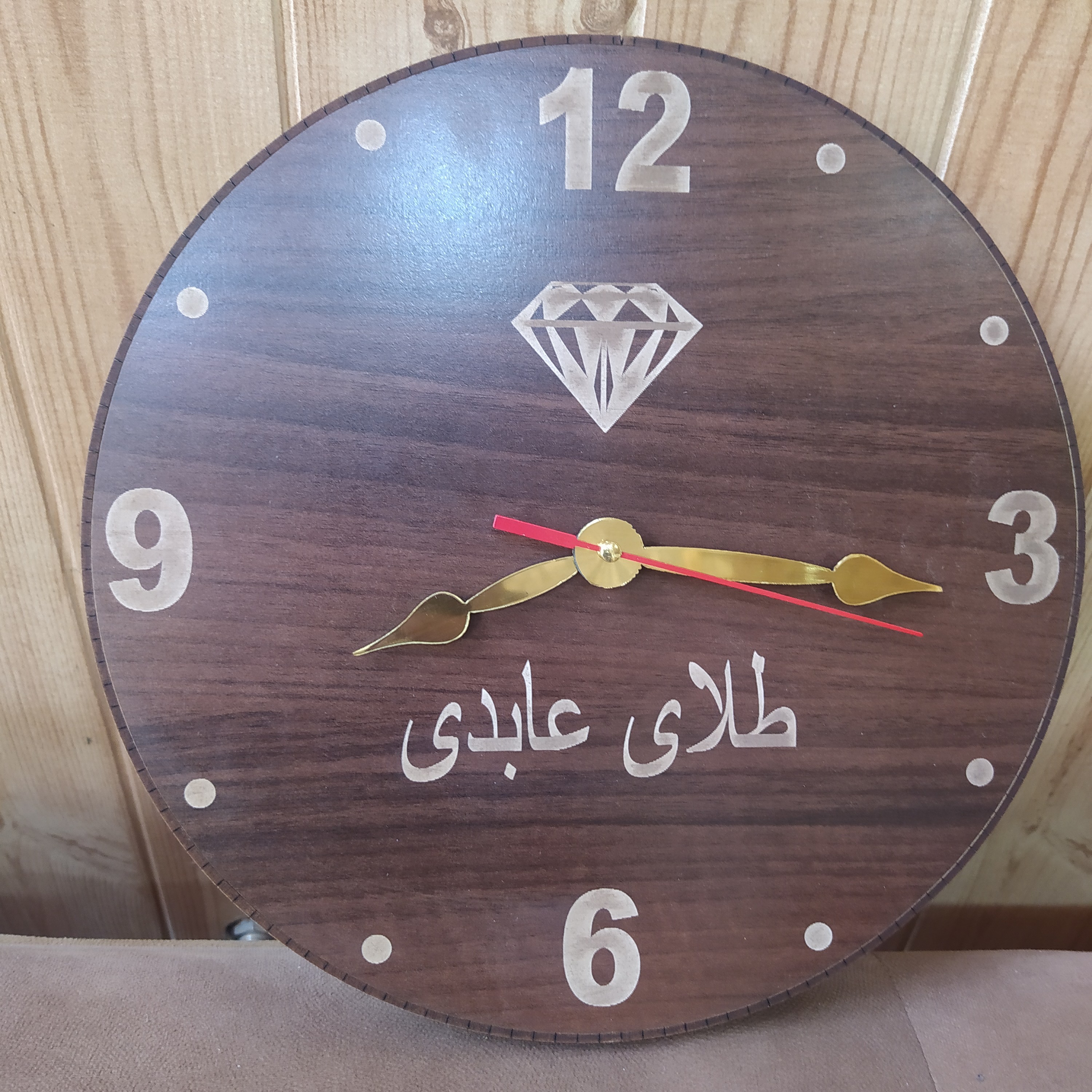 ساعت دیواری چوبی اعداد رومی