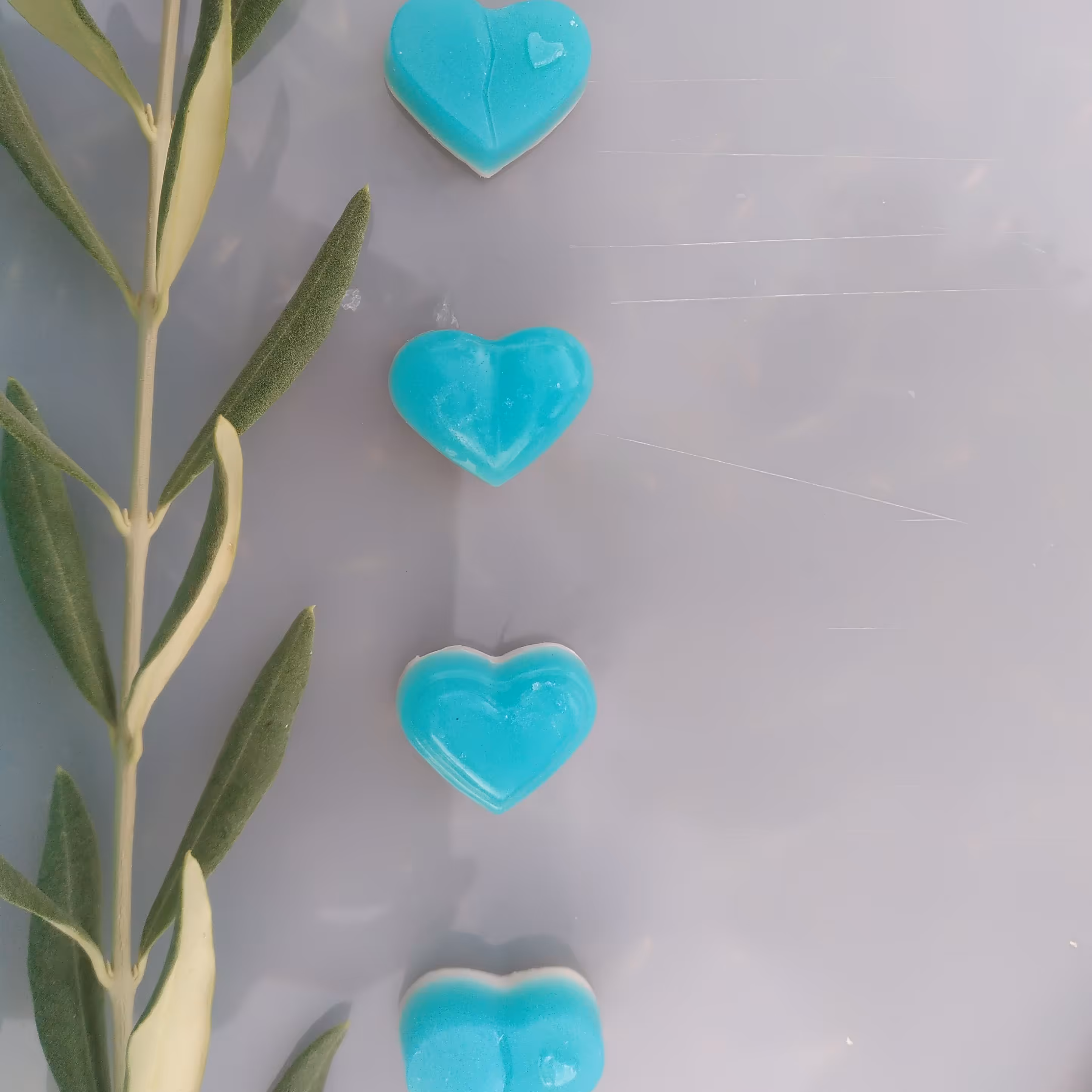  پک چهار عددی صابون دستساز و گیاهی و ارگانیک نمک دریا  قلبی