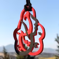 آویز چوبی ماشین طرح لبیک یا حسین 