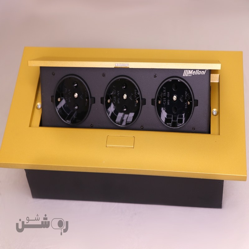پریز توکار رومیزی ملونی مدل 10016 سه پریز