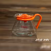 قوری زعفران مدل باران رنگ نارنجی