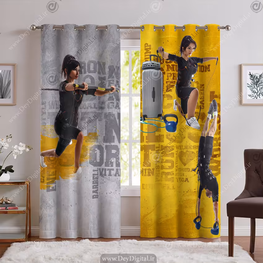پرده طرح باشگاه فیتنس زنانه PK-5630