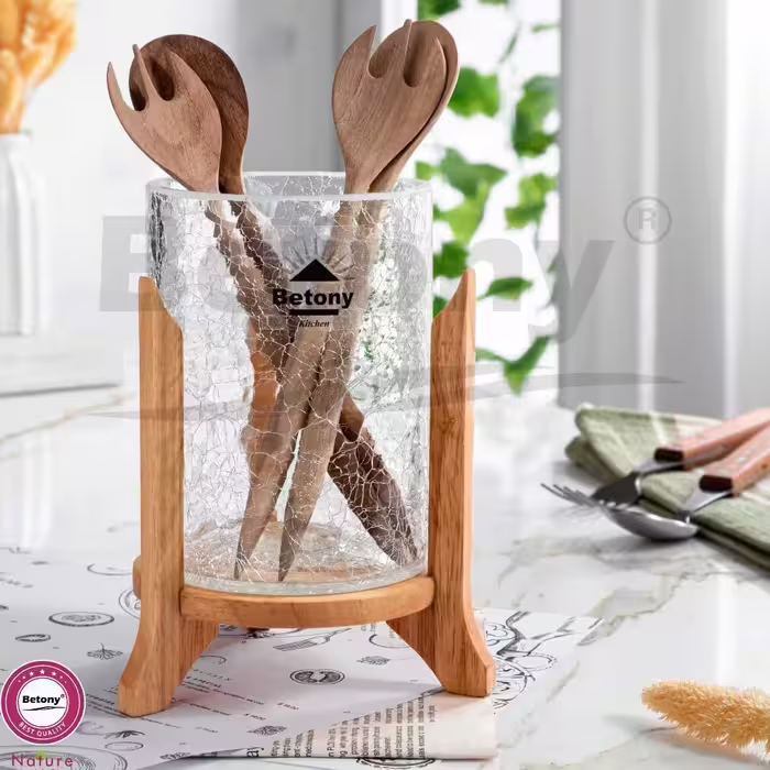 جای قاشقی بتونی استندچوبی