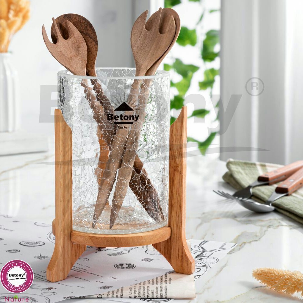 جای قاشقی بتونی استندچوبی