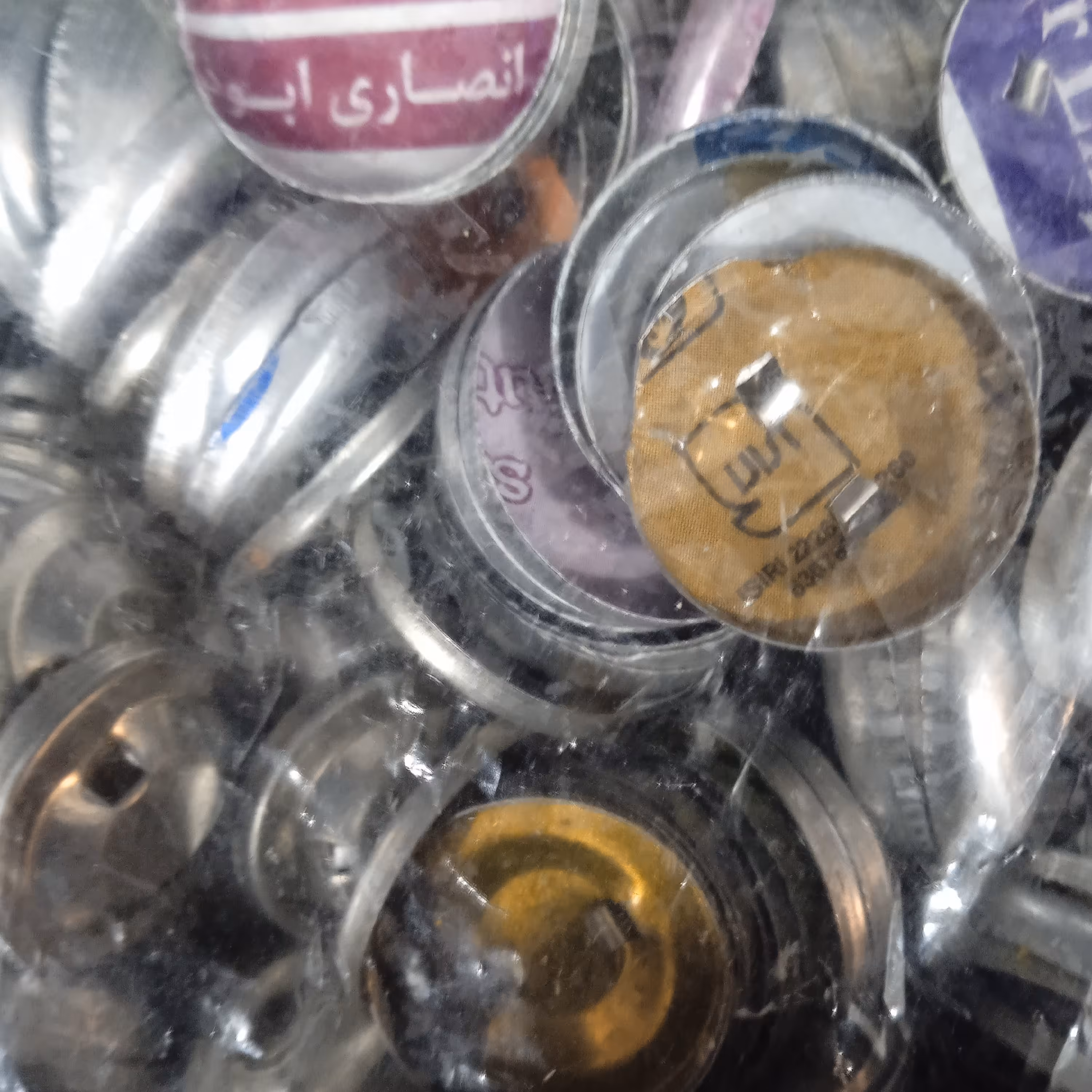 پولک دکمه پارچه ای سایز 24 بسته100 عددی