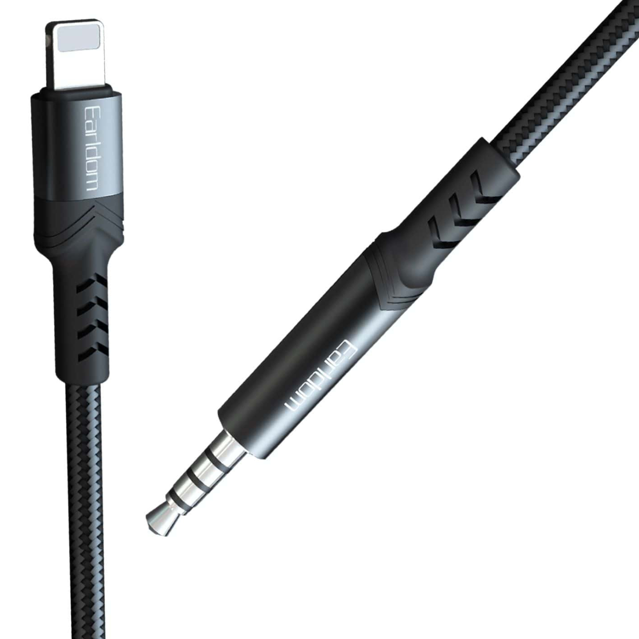 کابل تبدیل لایتنینگ به جک 3.5 میلی‌متری یک متری ارلدام ET-AUX39