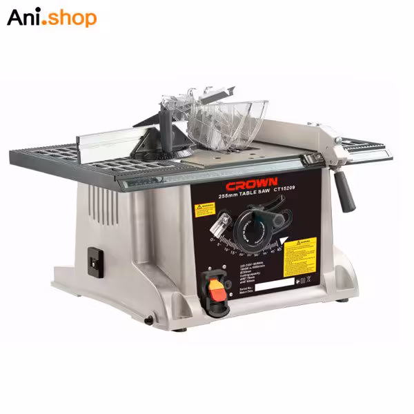میز کار نجاری کرون 255 میلی متر 1800 وات بازاویه 90 درجه متحرک 5000 دور کد CT15209