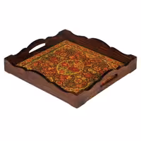 سینی دکوپاژ مربع طرح گلستان 