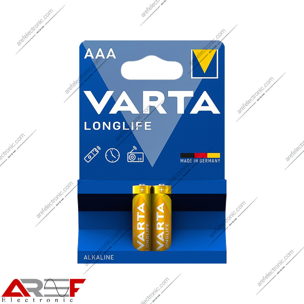 باتری الکالاین نیم قلمی long life وارتا - فروشگاه عارف الکترونیک