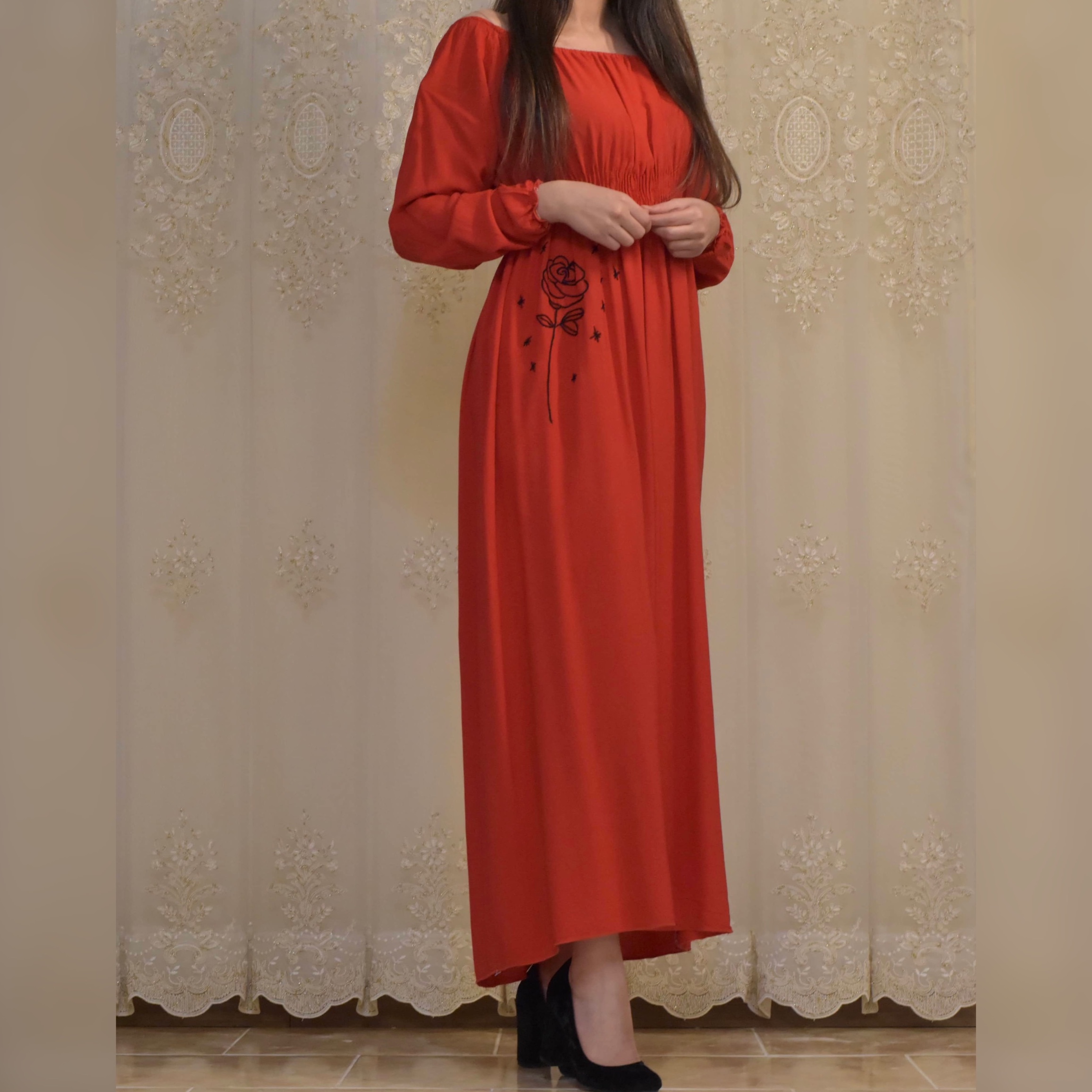 پیراهن ساحلی گلدوزی