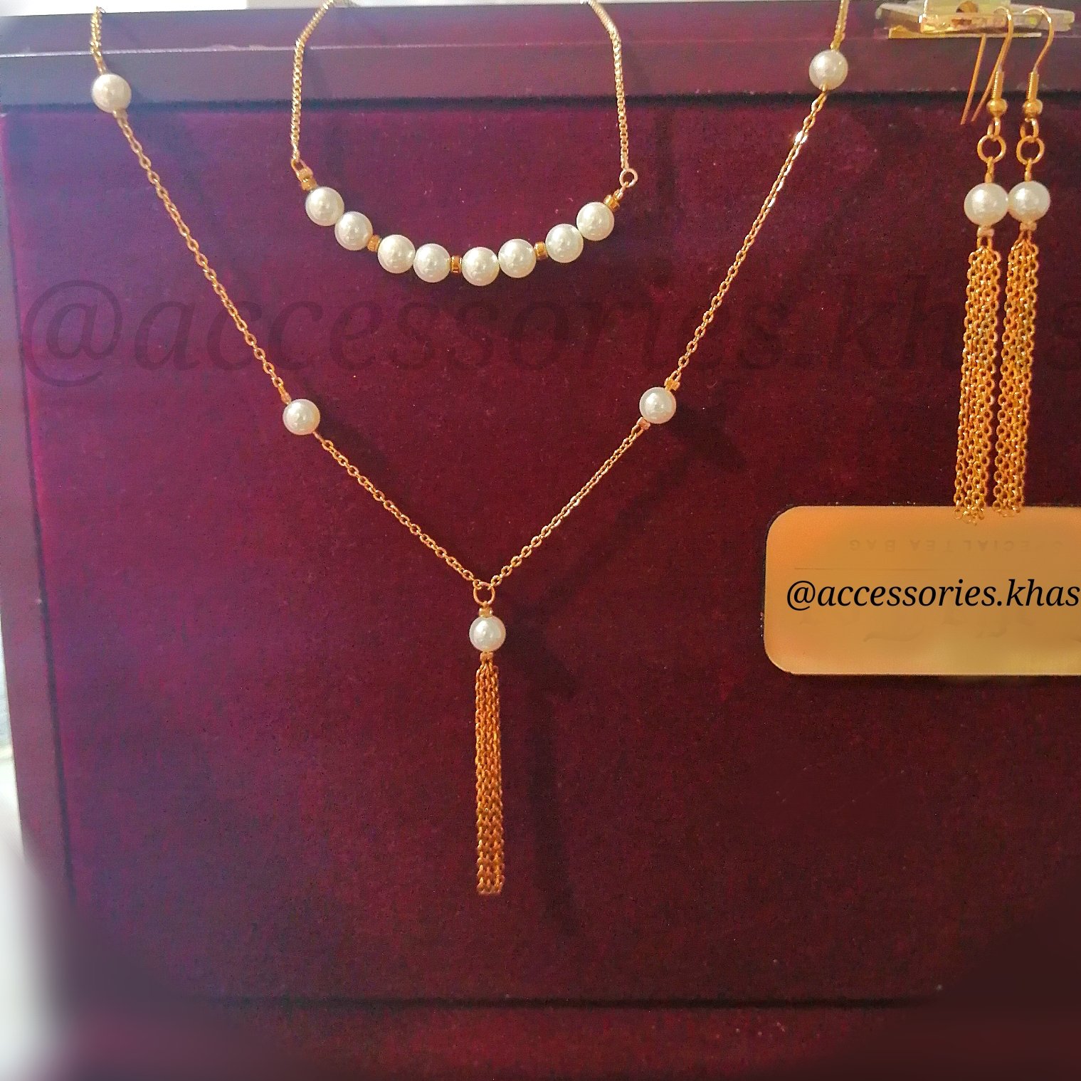 بدلیجات اکسسوری مروارید از جنس صدفی دست ساز