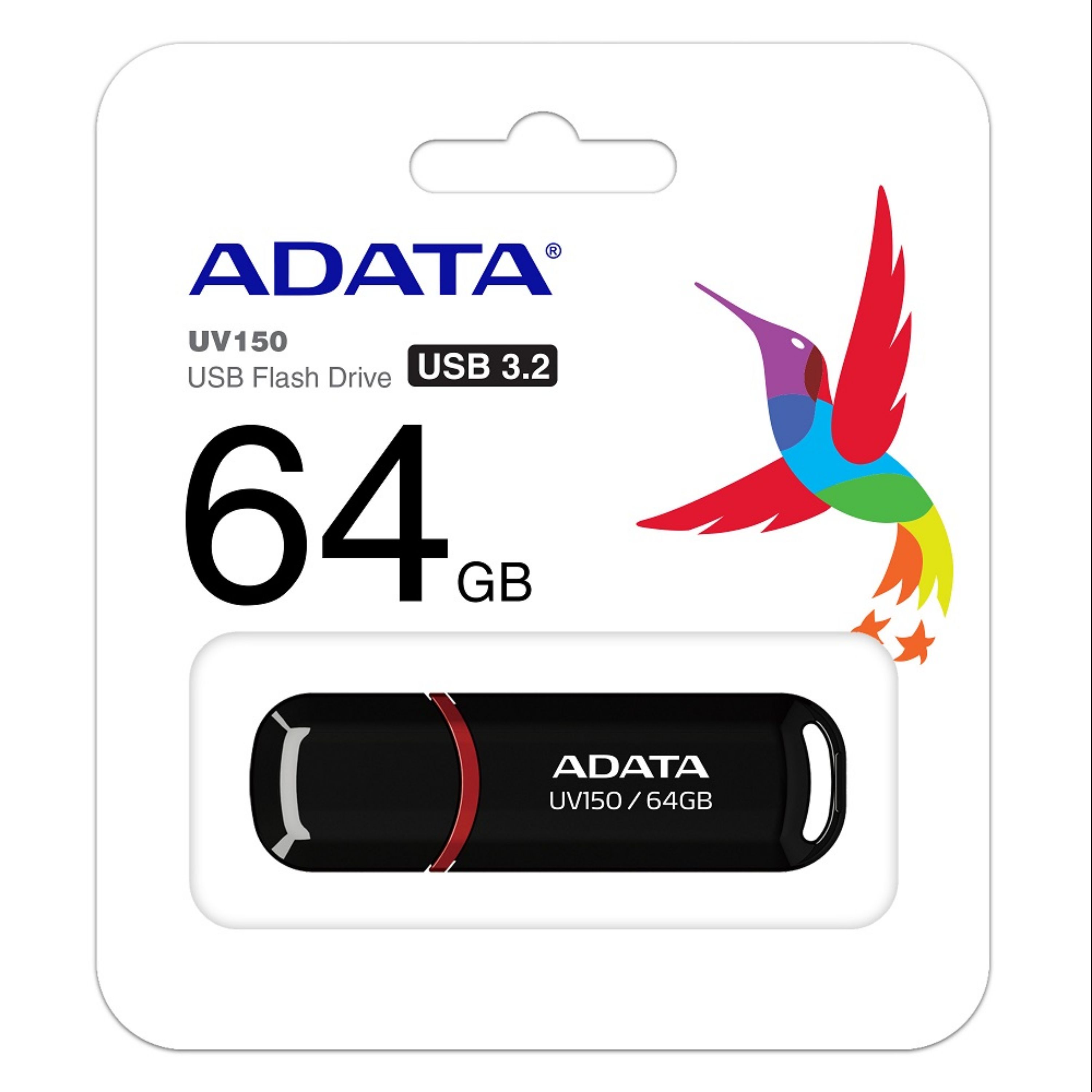 فلش 64GB ADATA UV150 USB 3.1 با گارانتی مادام العمر 