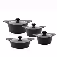 سرویس قابلمه 8 پارچه مدل ونزا دسینی مشکی 