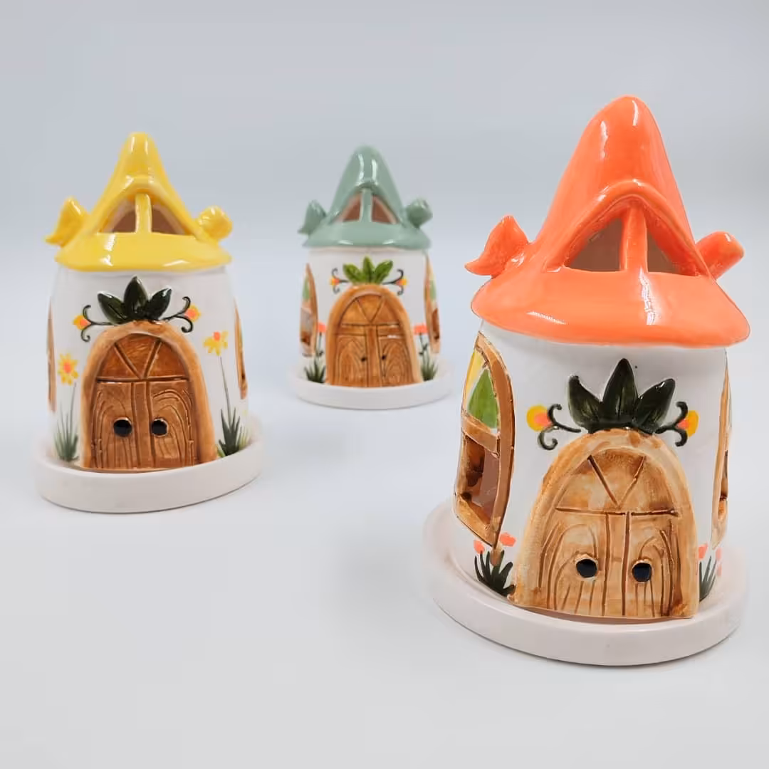 جاشمعی و جاعودی سرامیکی دستساز  ارتفاع حدود 15سانت