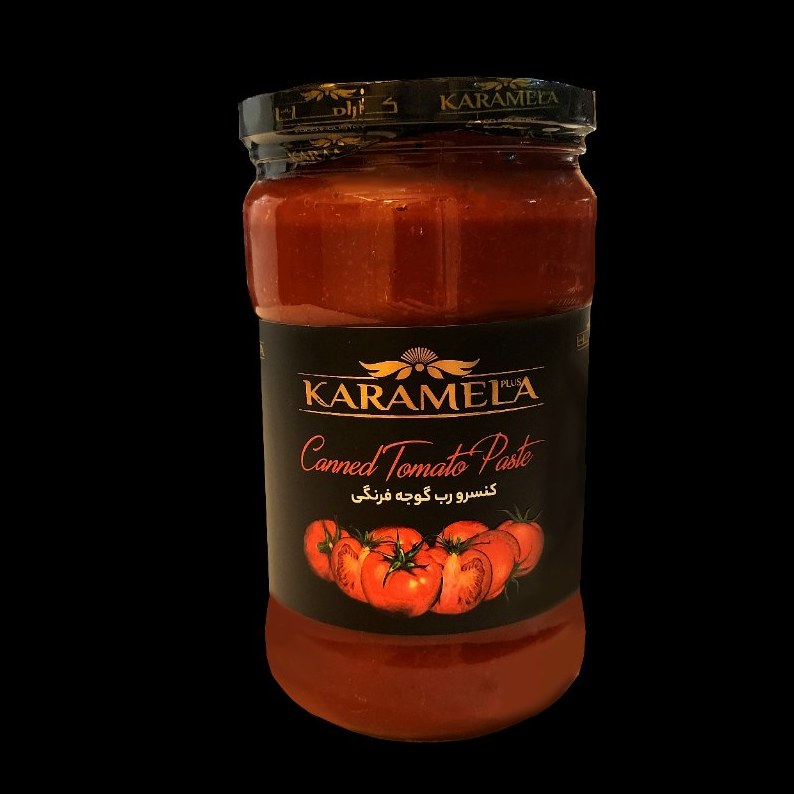 کنسرو رب گوجه فرنگی شیشه کاراملا پلاس