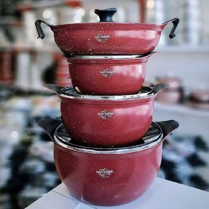 سرویس قابلمه 8 پارچه مهیا مهر با روکش گرانیت 3 لایه و کیفیت درجه یک 