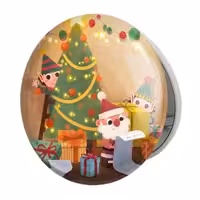 آینه جیبی خندالو طرح کریسمس Christmas مدل تاشو کد 22170