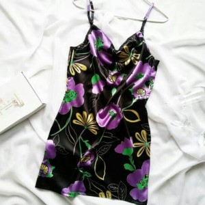 پیراهن ساتن ابریشم یقه دراپ سایز بندی 32 تا 50