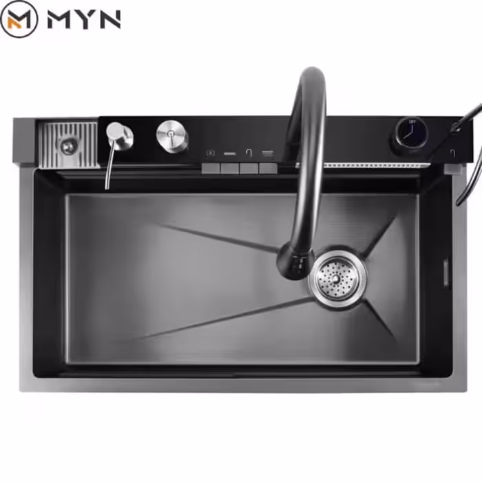 سینک ظرفشویی آبشاری پیانویی 5 کلید HUADIAO  ارسال پس کرایه