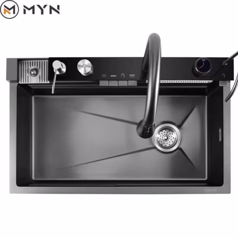 سینک ظرفشویی آبشاری پیانویی 5 کلید HUADIAO  ارسال پس کرایه