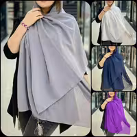 شال  رنگی ساده شیک جذاب بی نظیر منگوله دار ابعاد  ابعاد 