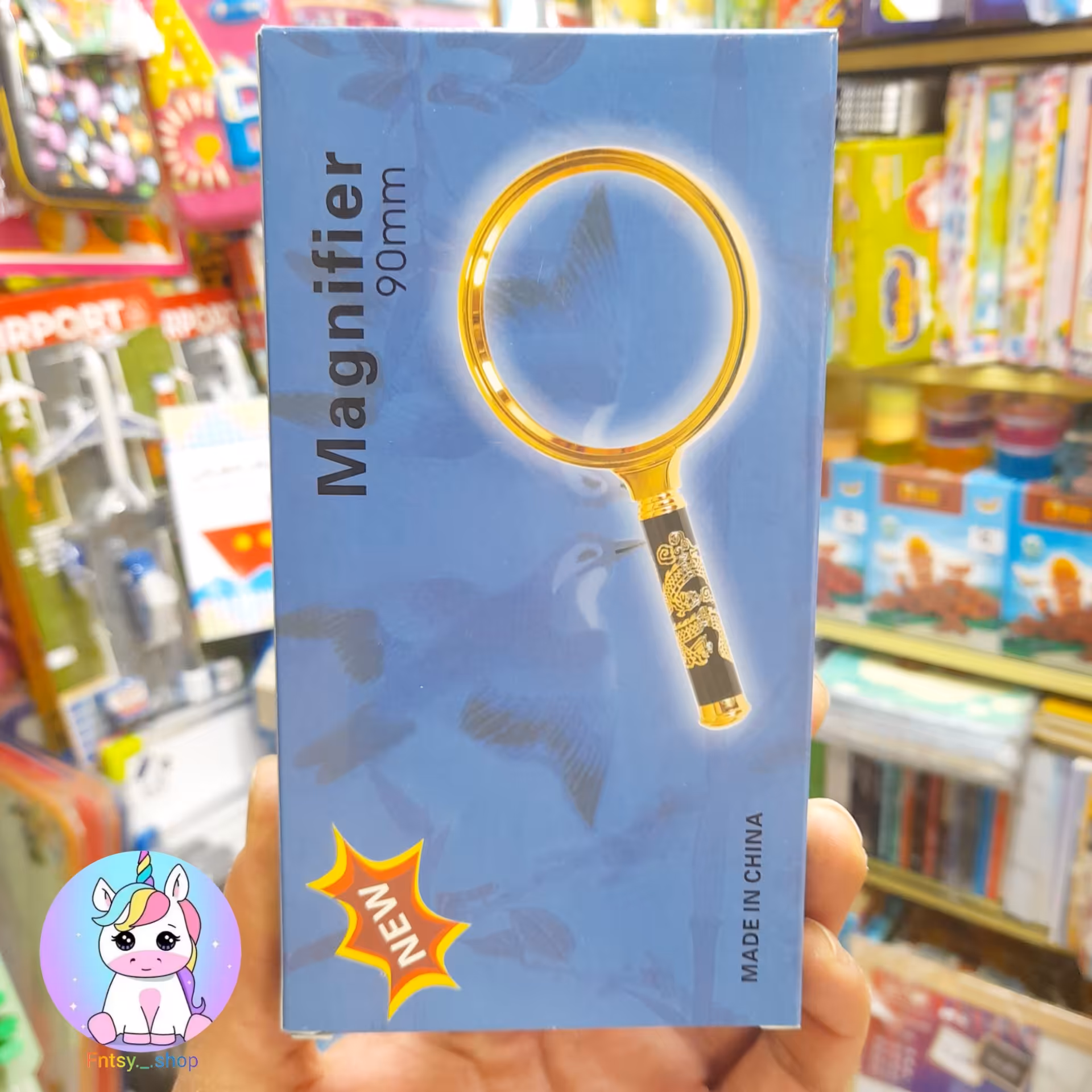 ذره بین قاب طلایی سایز بزرگ