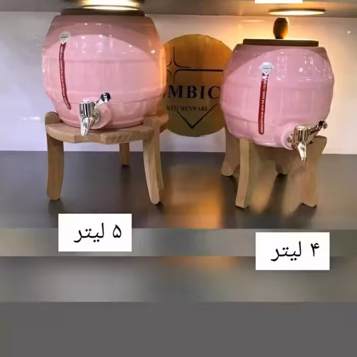 کلمن سرامیکی و پایه چوبی 