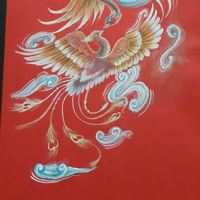 تابلونقاشی طرح سیمرغ/نگارگری