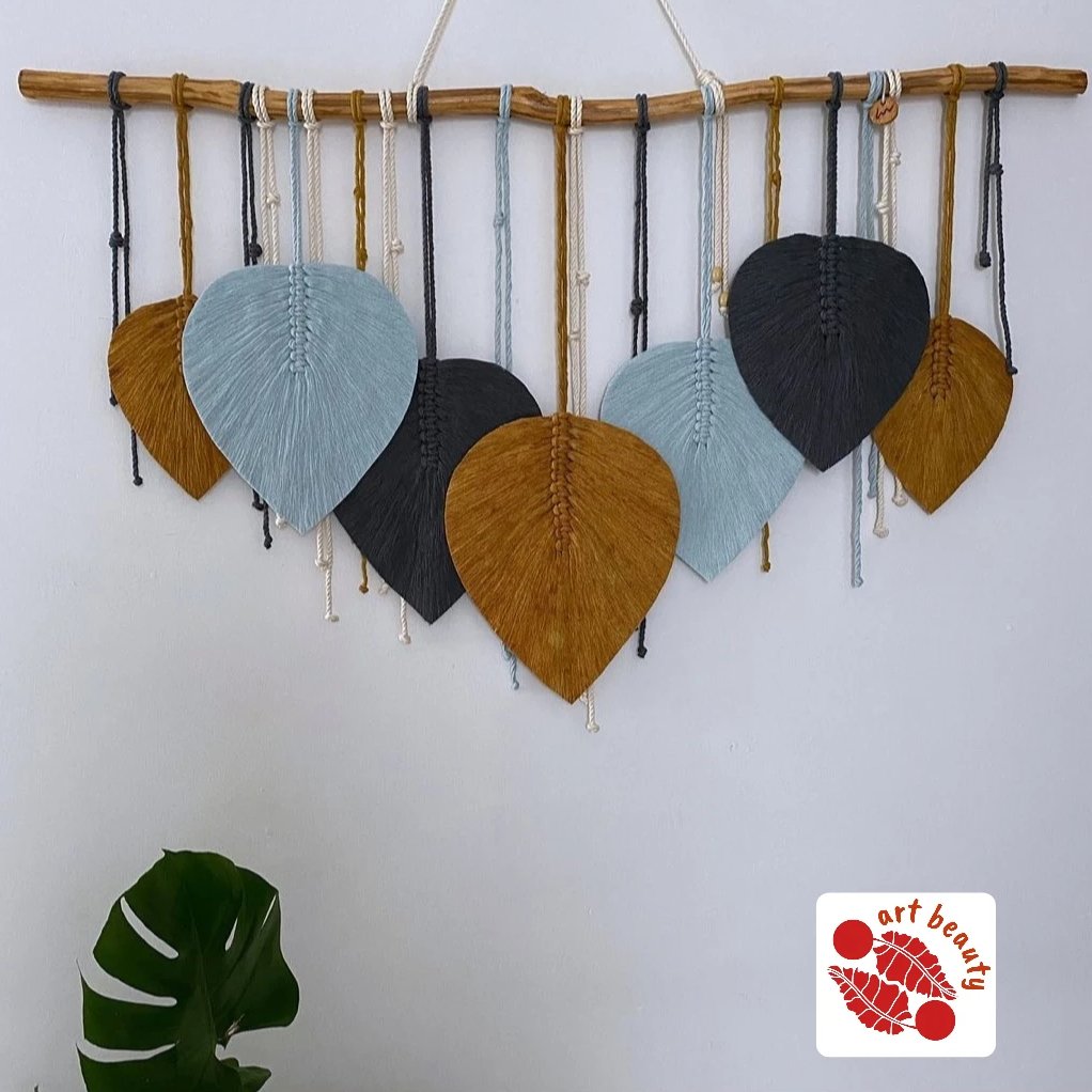 دیوارکوب مکرومه بافی طرح سایه روشن