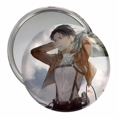 آینه جیبی خندالو مدل لیوای انیمه اتک آن تایتان Attack on Titan کد 18526