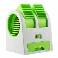 کولر آبی USB مدل HB-168 رنگ سبز  دارای دو دریچه خروجی باد  باقابلیت تنظیم زاویه