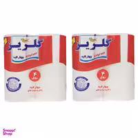 دستمال توالت گلریز مدل رولی 2 بسته 4 عددی