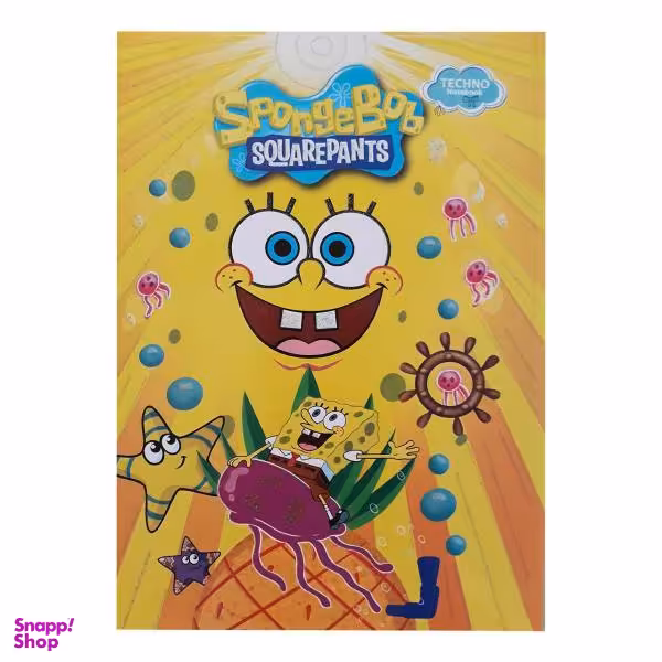 دفتر شطرنجی 30 برگ تکنو طرح باب اسفنجی کد 83