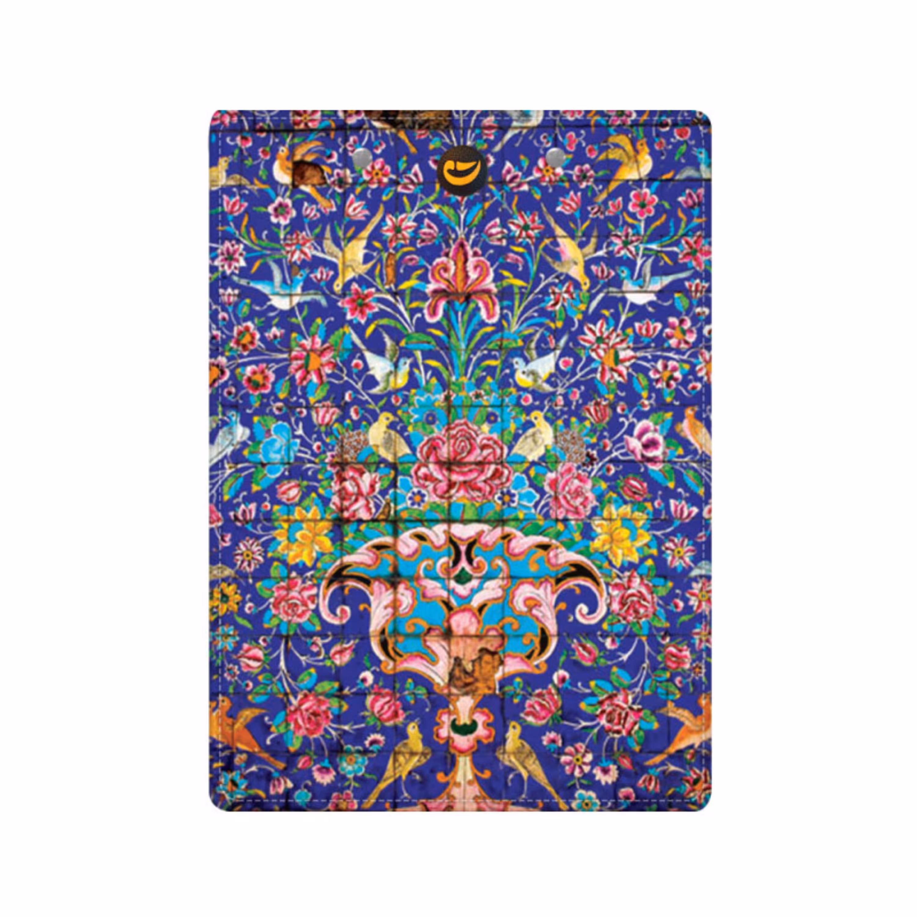 زیردستی کتیبه طرح کاشی گل و مرغ سایز پاپکویی کد 515