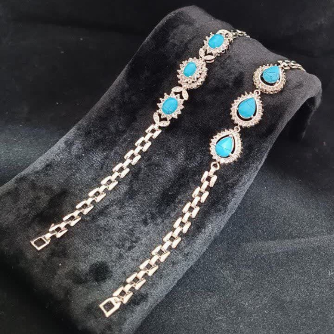 دستبند کد10872 طرح جواهر.آبکاری طلا.ضدحساسیت.رنگ ثابت