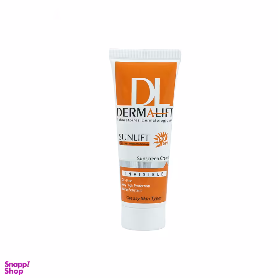 کرم ضدآفتاب درمالیفت (Dermalift) فاقد چربی بدون رنگ