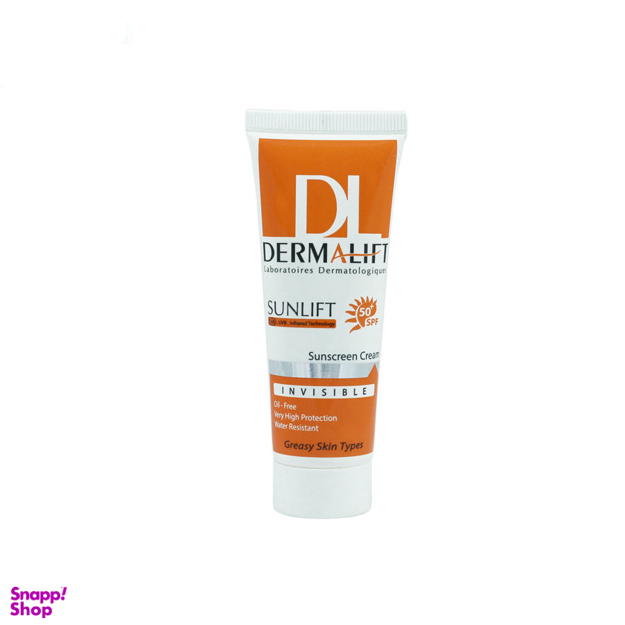 کرم ضدآفتاب درمالیفت (Dermalift) فاقد چربی بدون رنگ