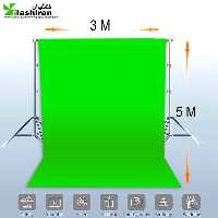 پرده (فون) شطرنجی 5 × 3 متر سبز