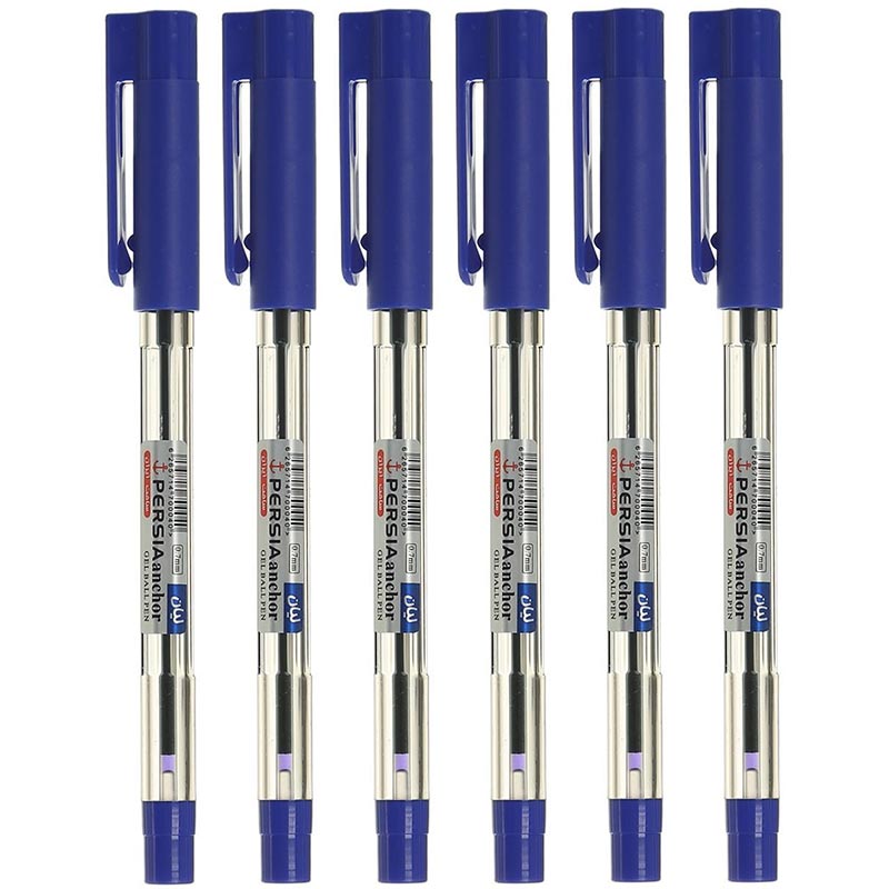 خرید خودکار پرشیا مدل لیان نوک 0.7 میلی متر بسته 6 عددی آبی